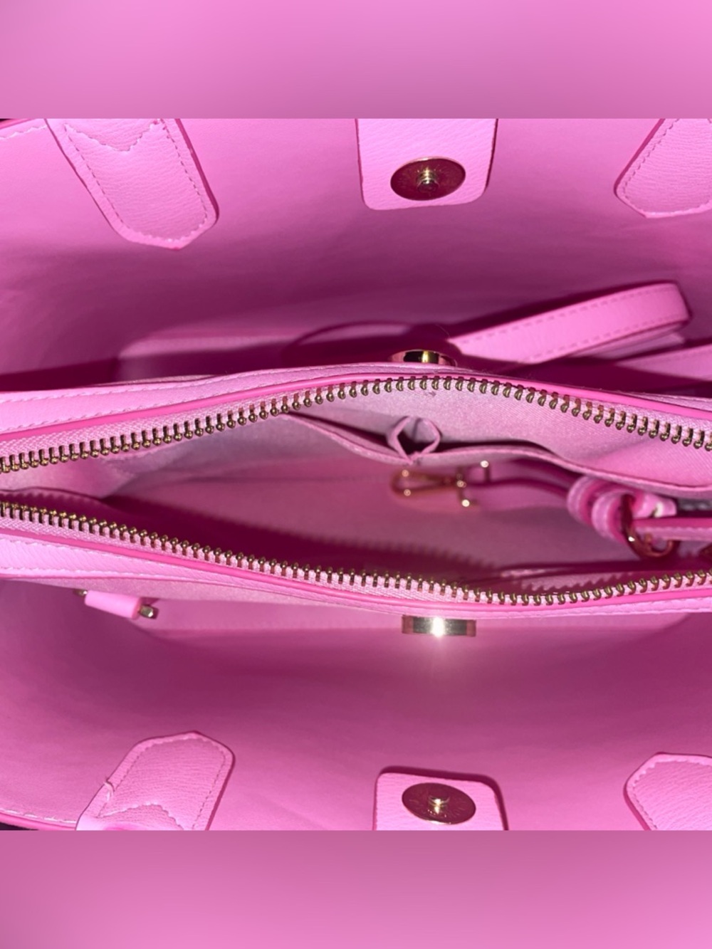 a new day Pink Structured Tote with Gold Hardware - Picture 3 of 8